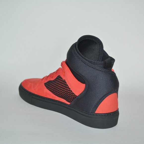 NWT AUTHENTIC BALENCIAGA MENS NEOPRENE STRAP HITOP SUEDE LEATHER US 10 EU 43 - Picture 6 of 9